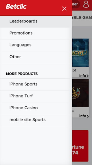 betclic app menu