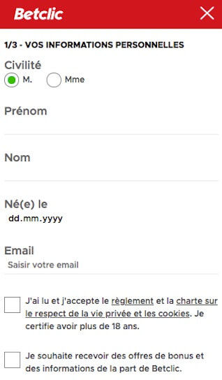 créer un compte sur betclic mobile