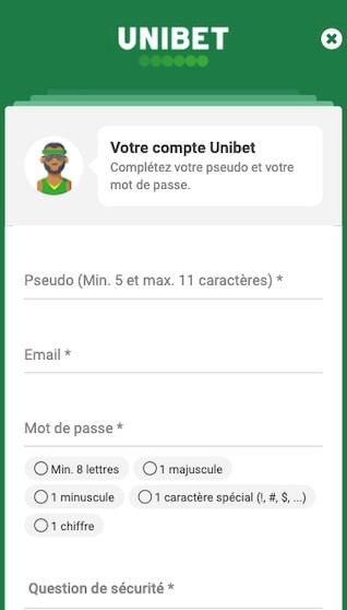 créer un compte unibet