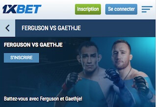 1xbet mma ferguson gaethje cashback