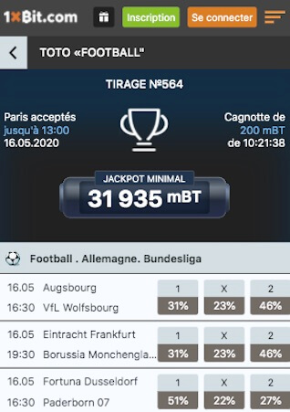 pari 1xbit foot bundesliga