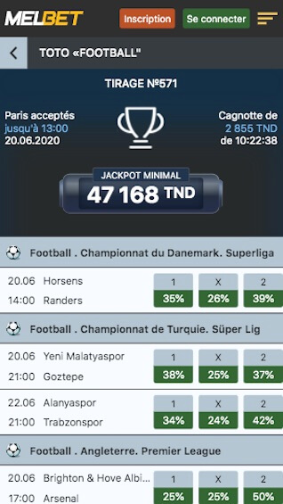 melbet cagnotte toto foot