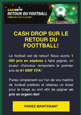 premier bet cash drop pari foot