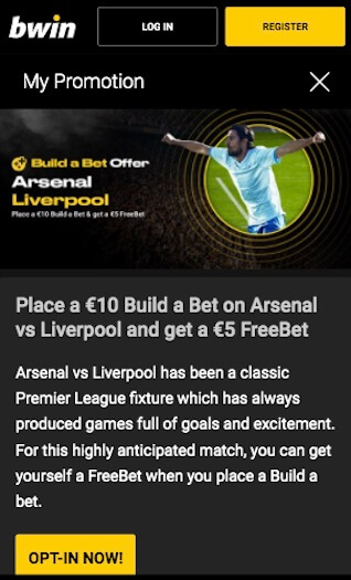 5 euros freebets bwin premier league