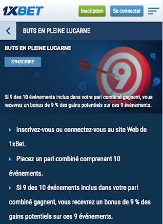 1xbet pari combiné champions league