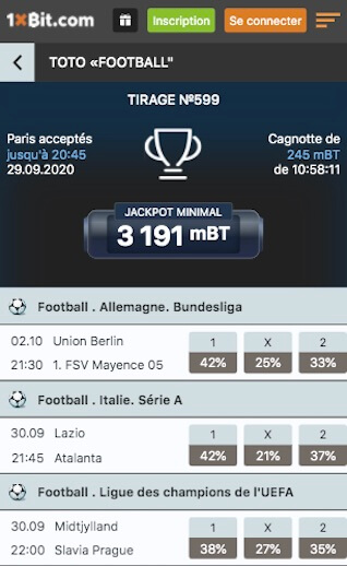 1xbit pronos foot champions league