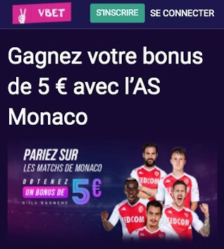 monaco vbet 5€ pari gratuit