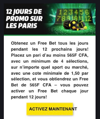 premier bet pari gratuit noel