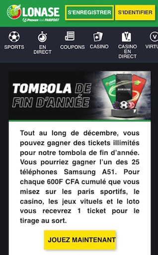 tombola premierbet noel 2020