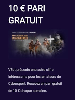 10 euros pari gratuit vbet esport