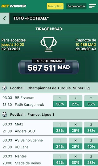 bet winner paris toto football