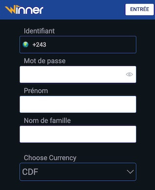 créer un compte winner bet rdc