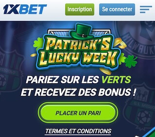 pari gratuit 1xbet saint patrick