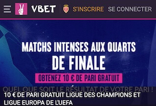 vbet europa league quarts freebet