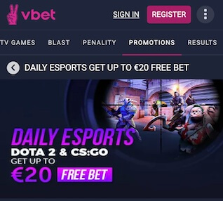 paris sportif esport vbet 