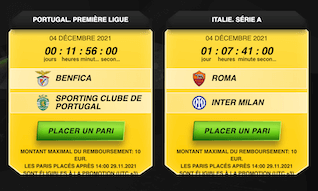 pari gros match betwinner Serie A AS Roma vs Inter Milan