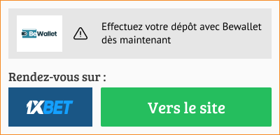 parier sur bewallet avec 1xbet