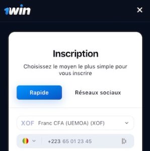 créer un compte 1win au mali