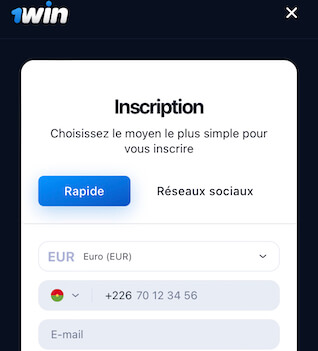 créer compte 1win burkina faso